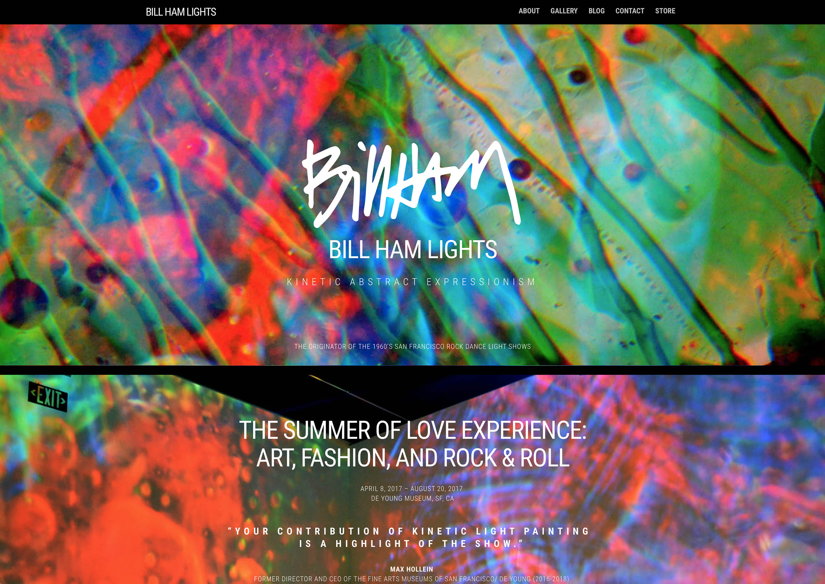 Bill Ham Lights website homepage screenshot
