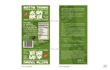 Natto Tarou packaging designs for Japan Traditional Foods Inc.