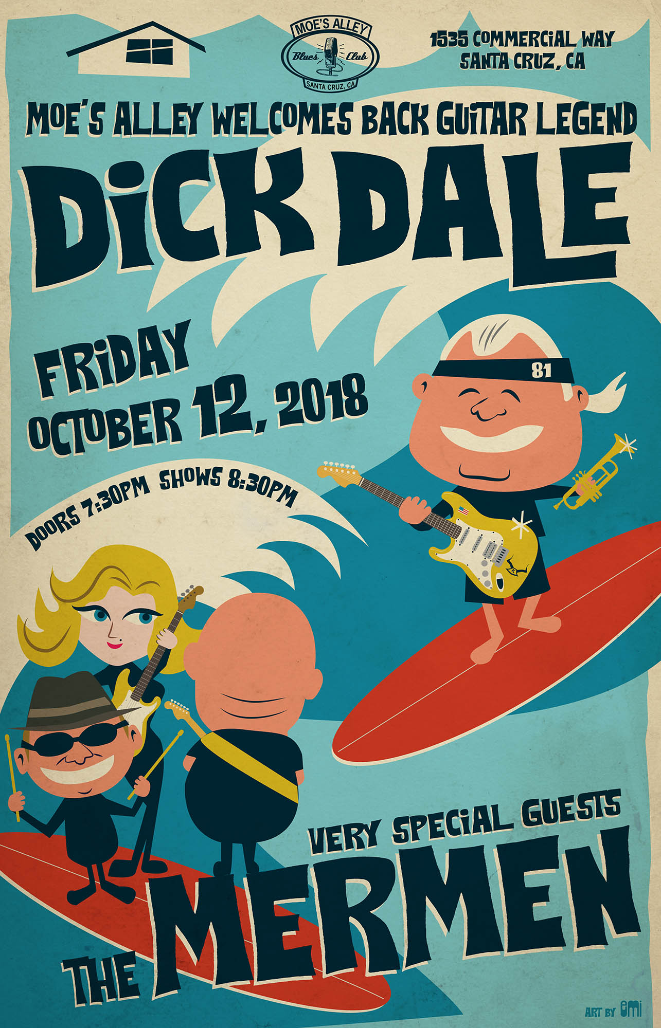 20181012 Dick Dale and The Mermen Poster by emi