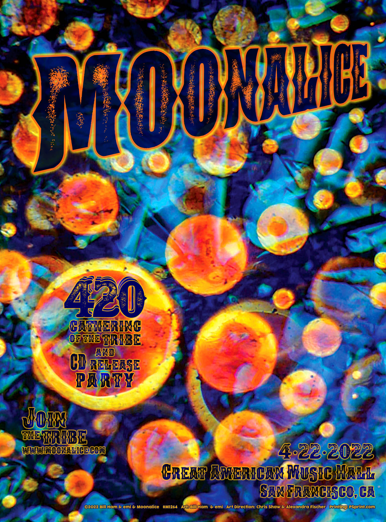 Moonalice 420 poster 2022 Bill Ham and emi