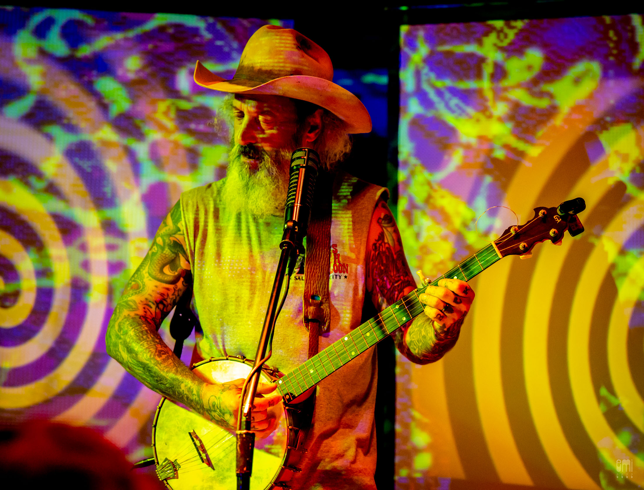 20220723 JD Pinkus with Mad Alchemy Liquid Light Show at RippleFest Texas 2022, The Far Out Lounge, Austin TX. photo by emi