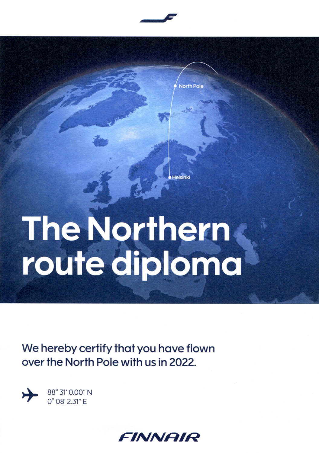 The Northern Route Diploma by Finnair 2022