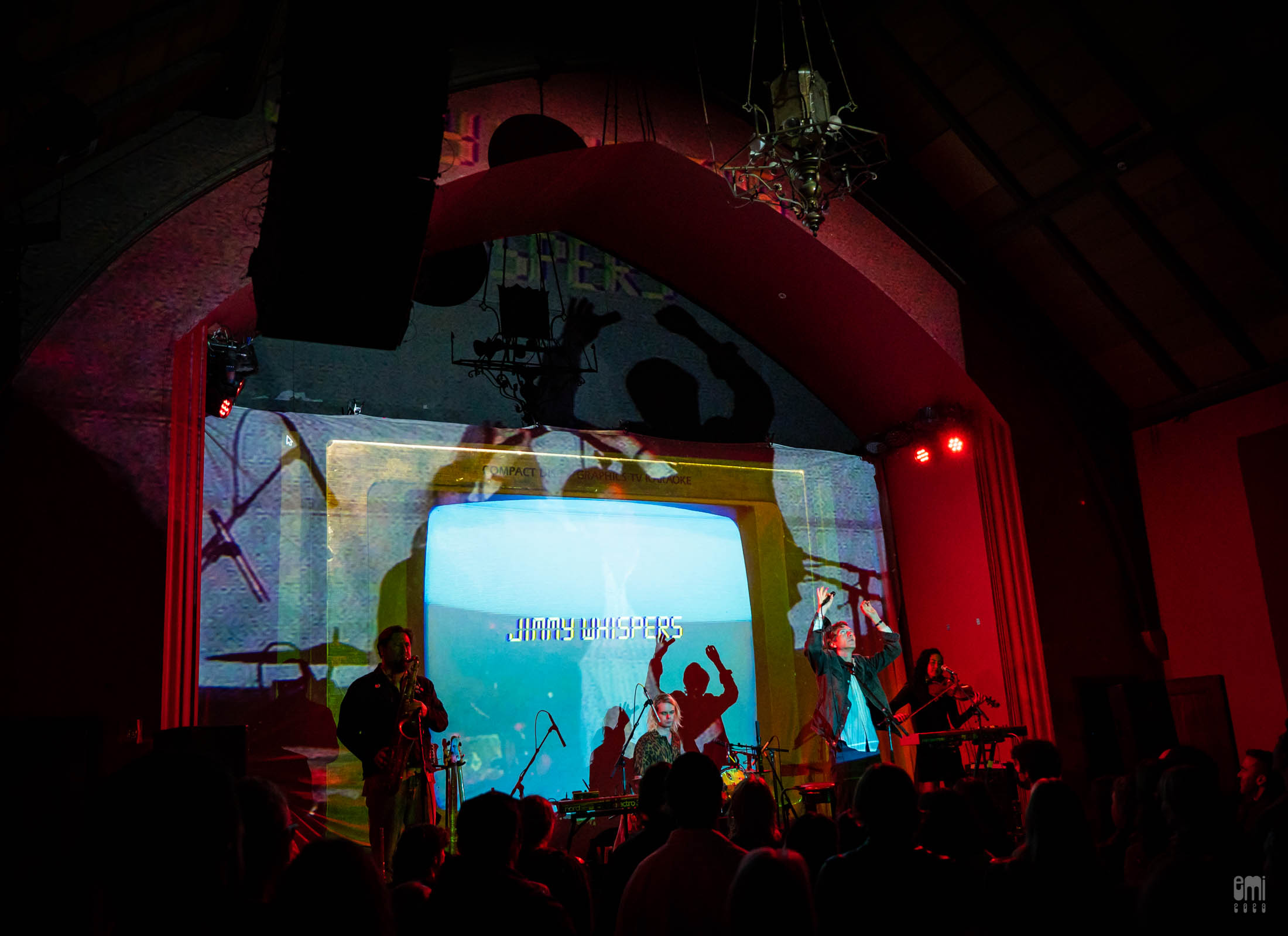 2023.3.27 Jimmy Whispers with Zach Rodell Video Projection at The Chapel SF. photo by emi