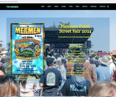 The Mermen website past show archive 2024 Plesure Point Fest Screen Shot